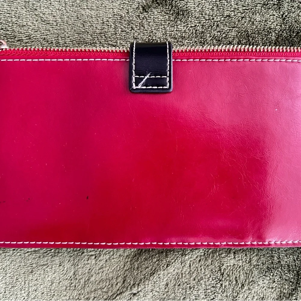 ANDOILT Women's Leather Wallet RFID Blocking Credit Card Holder Zipper Cellphone